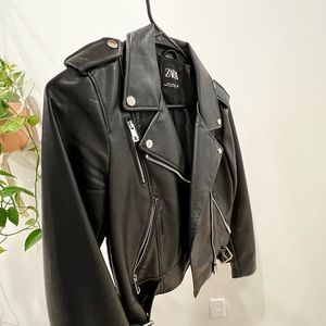Black leather jacket